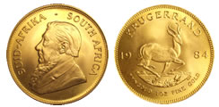 pièce or krugerrand
