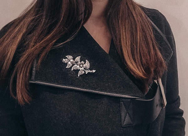 Broche branche Florale